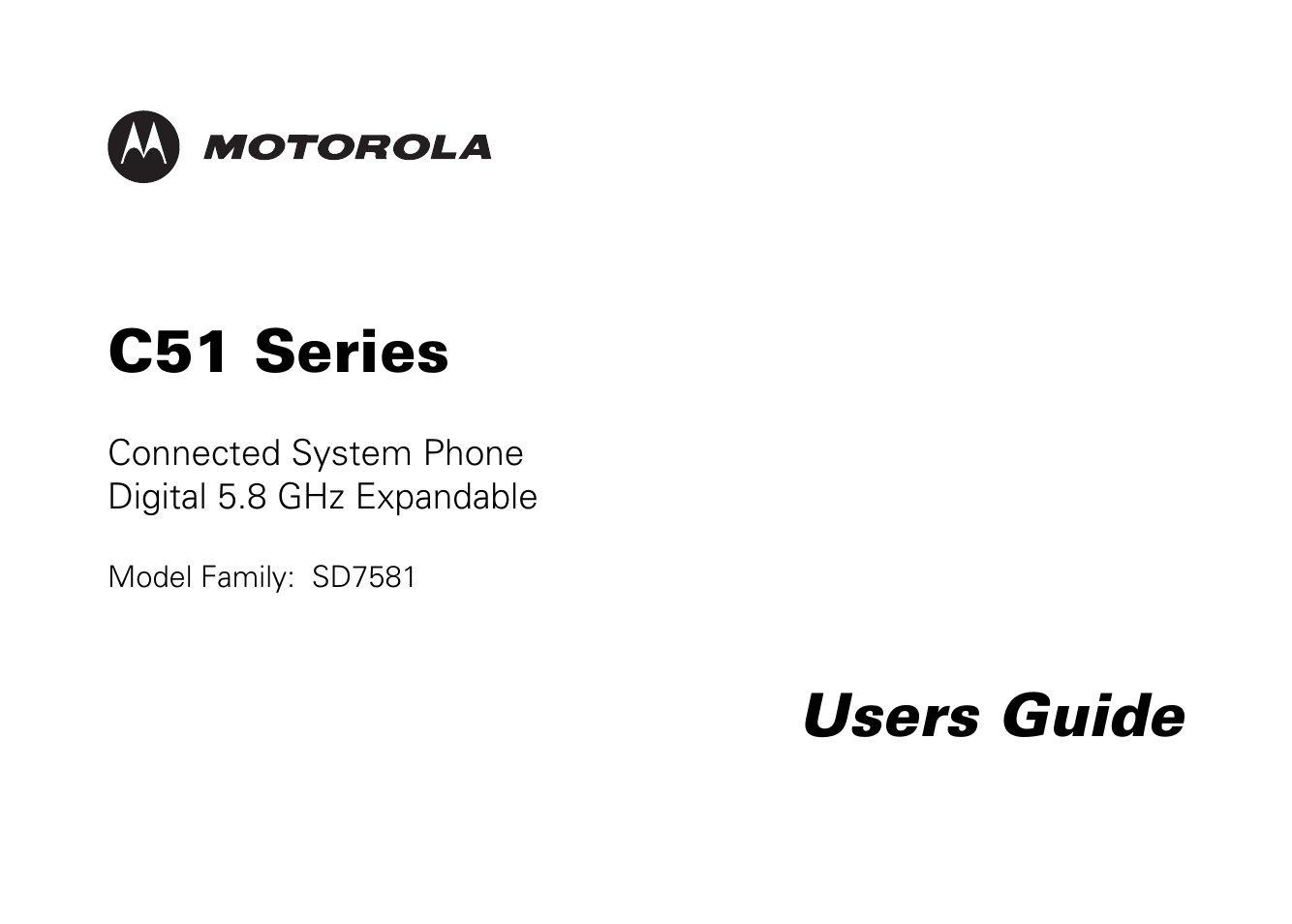 Motorola SD7581 User Manual | 58 pages