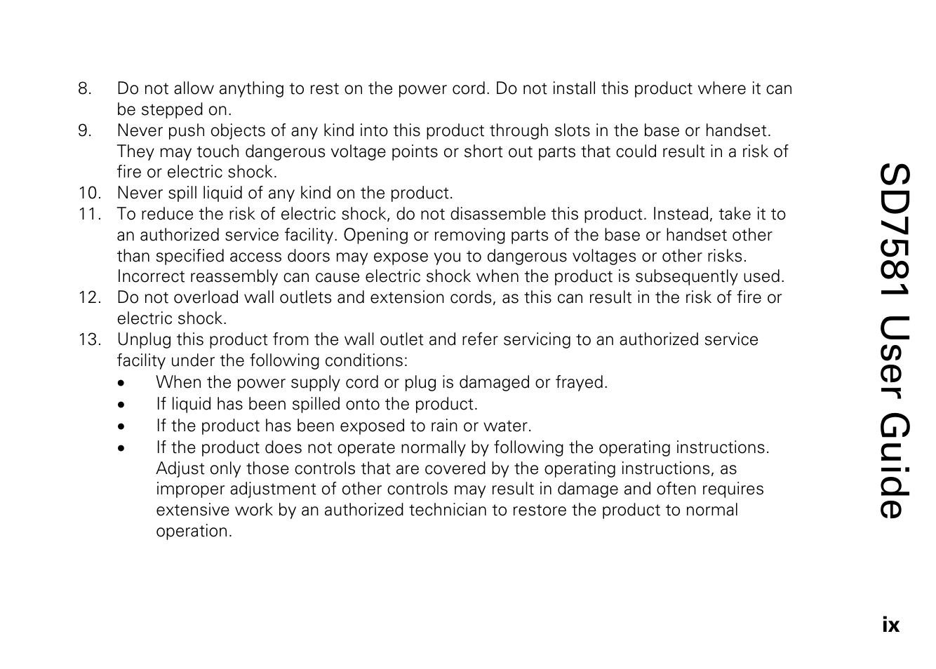 Sd7581 user guide | Motorola SD7581 User Manual | Page 12 / 58