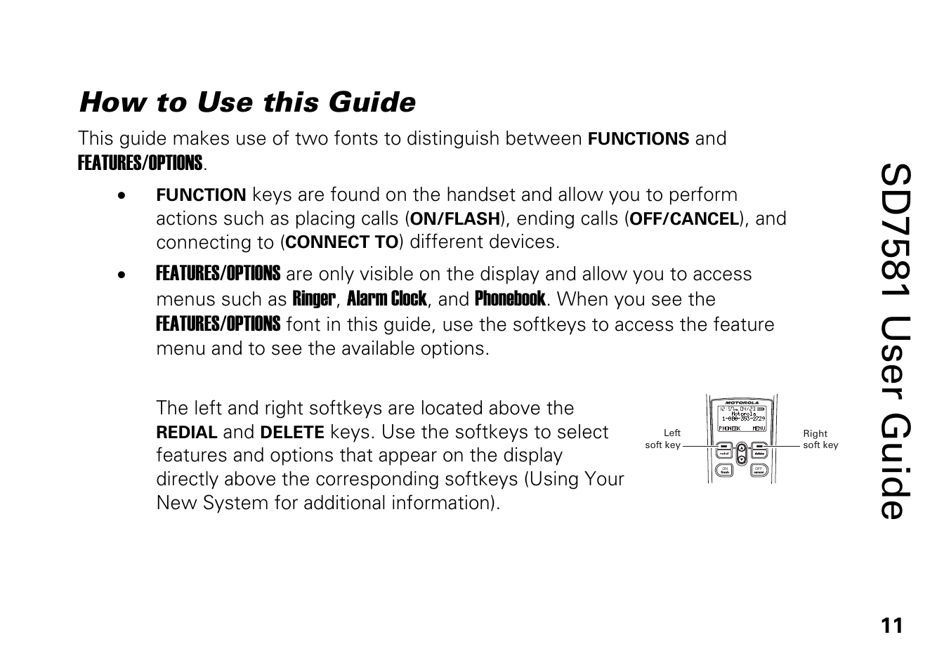 How to use this guide, Sd7581 user guide | Motorola SD7581 User Manual | Page 24 / 58