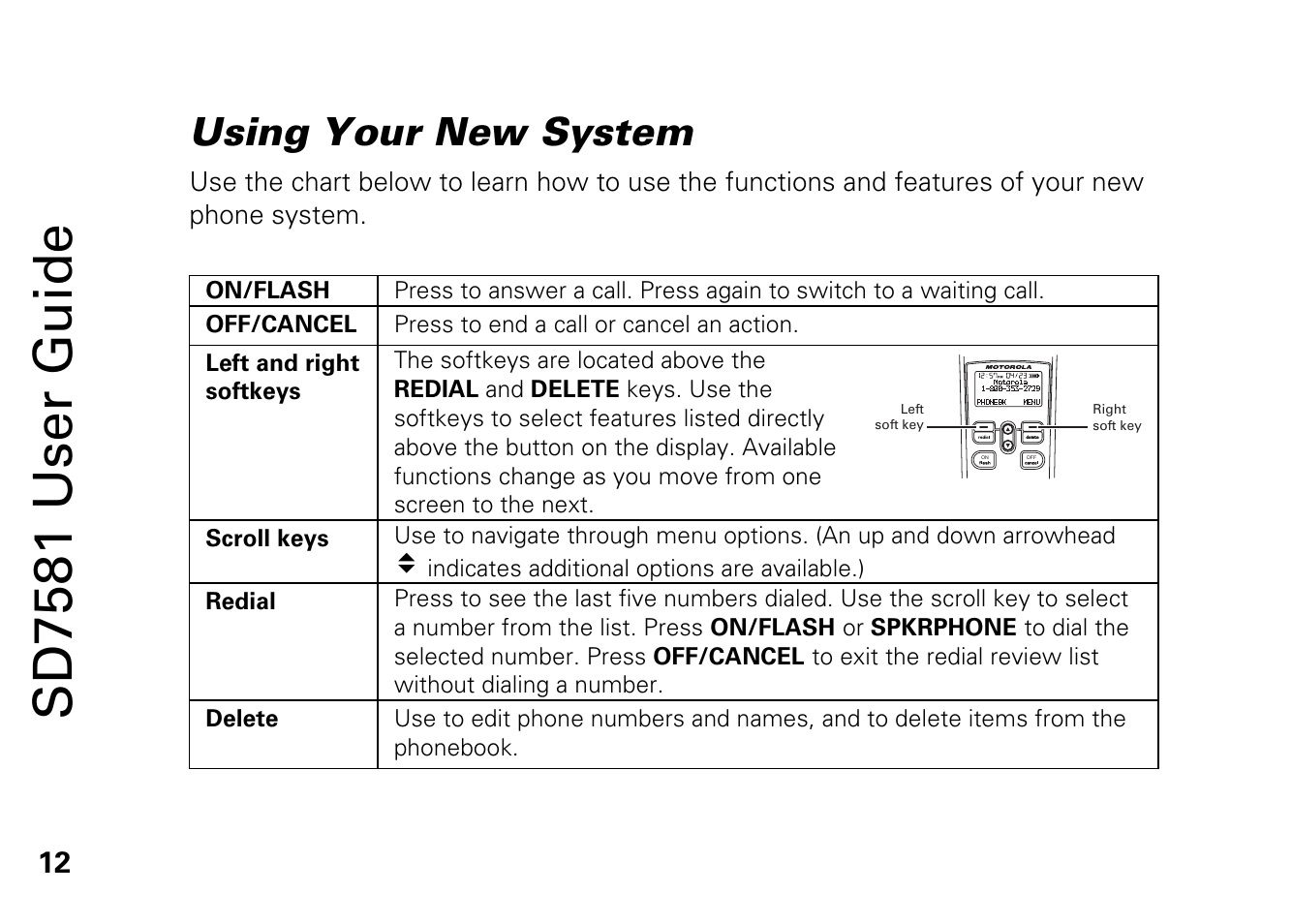 Using your new system, Sd7581 user guide | Motorola SD7581 User Manual | Page 25 / 58