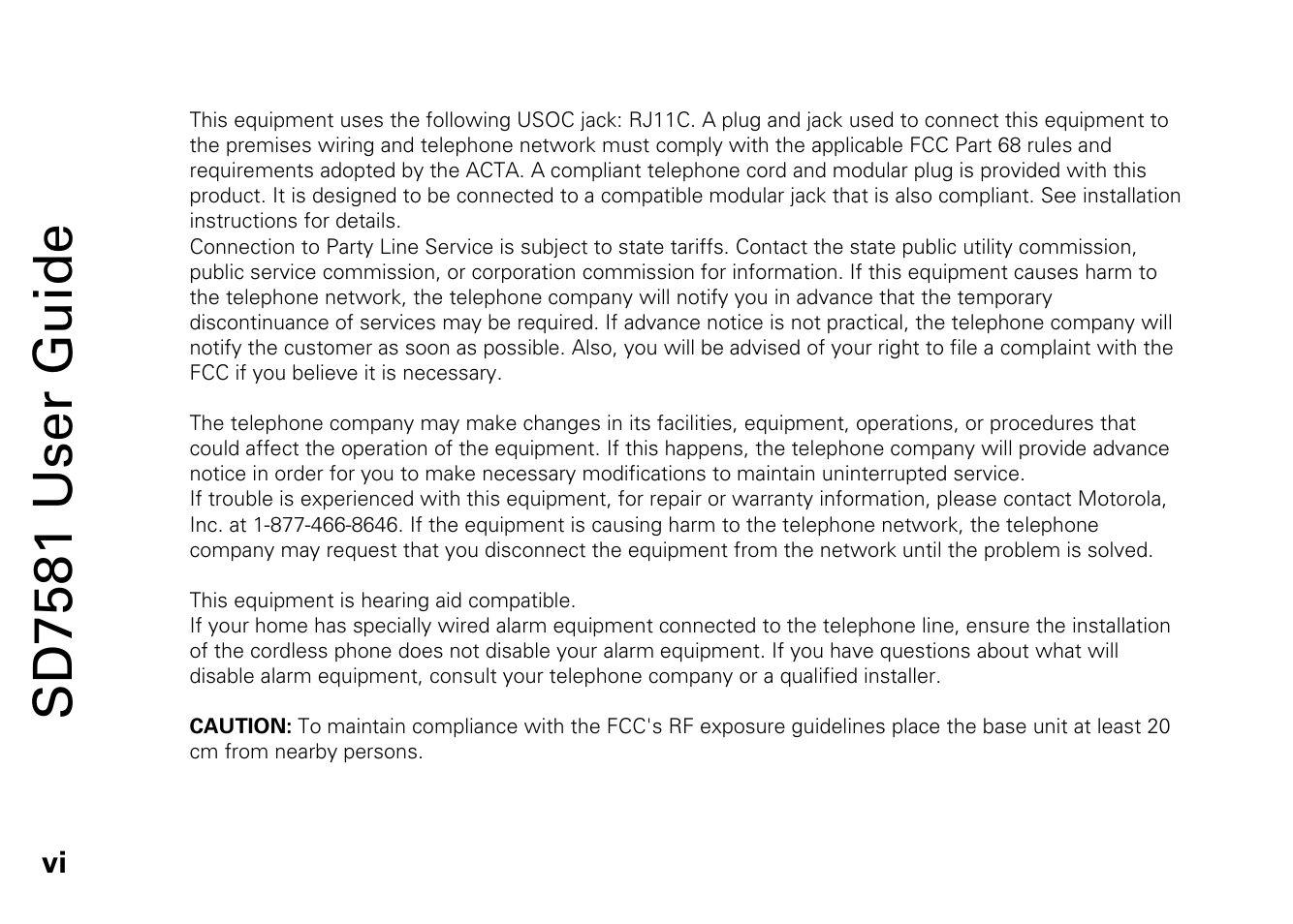 Sd7581 user guide | Motorola SD7581 User Manual | Page 9 / 58