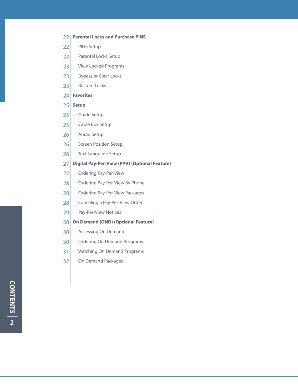 Content s 2 | Motorola DCT6412 User Manual | Page 4 / 50