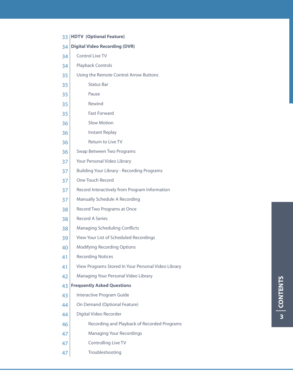 Content s 3 | Motorola DCT6412 User Manual | Page 5 / 50