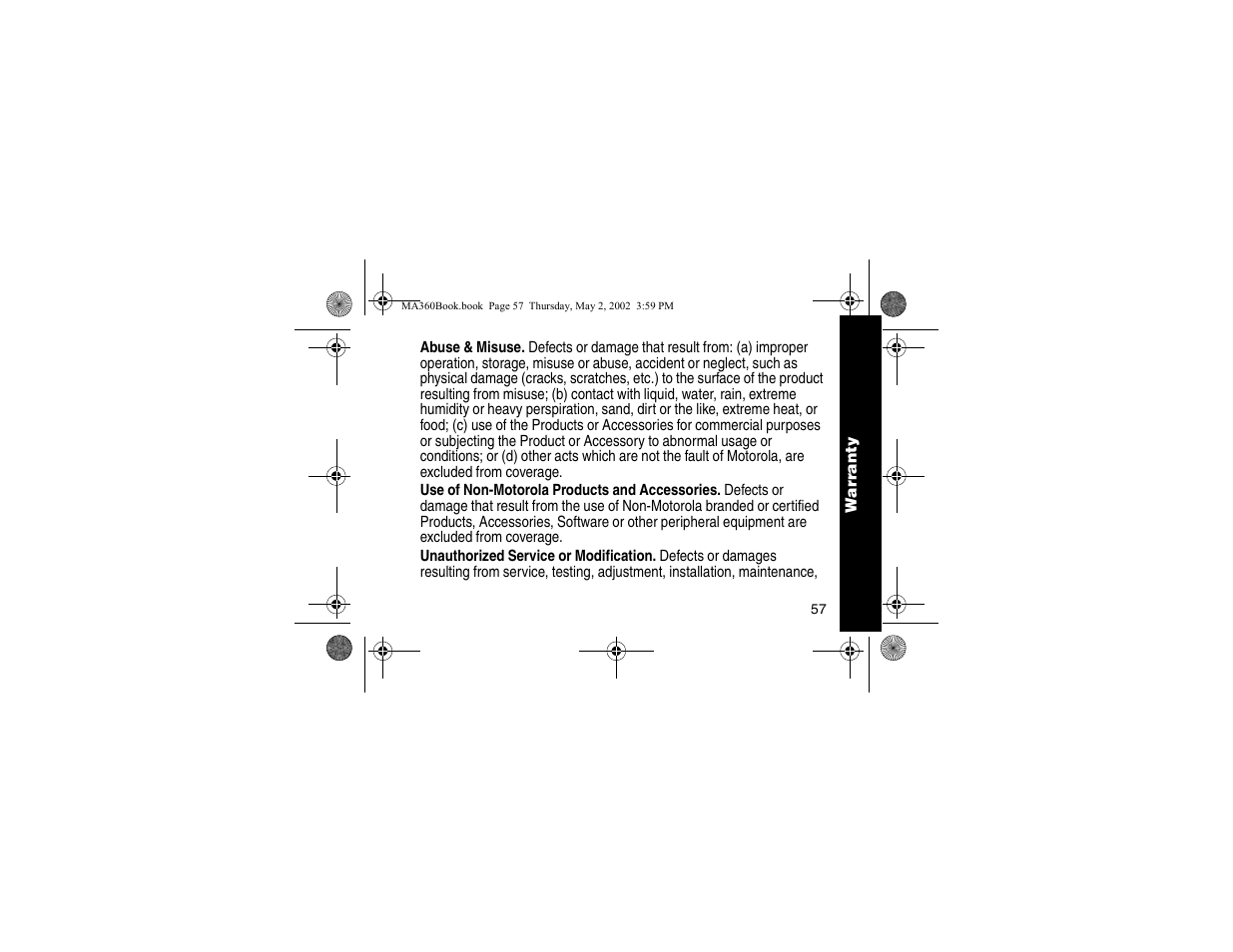 Motorola MA360 User Manual | Page 61 / 68