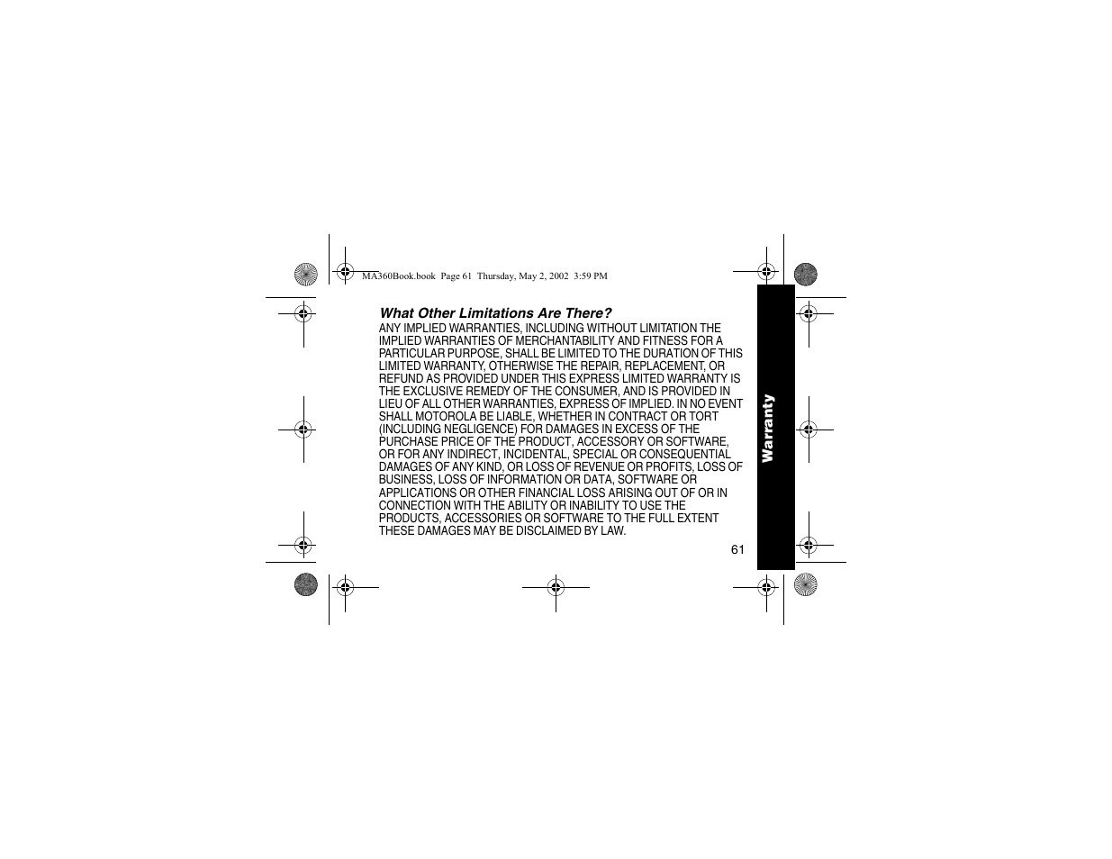 Motorola MA360 User Manual | Page 65 / 68