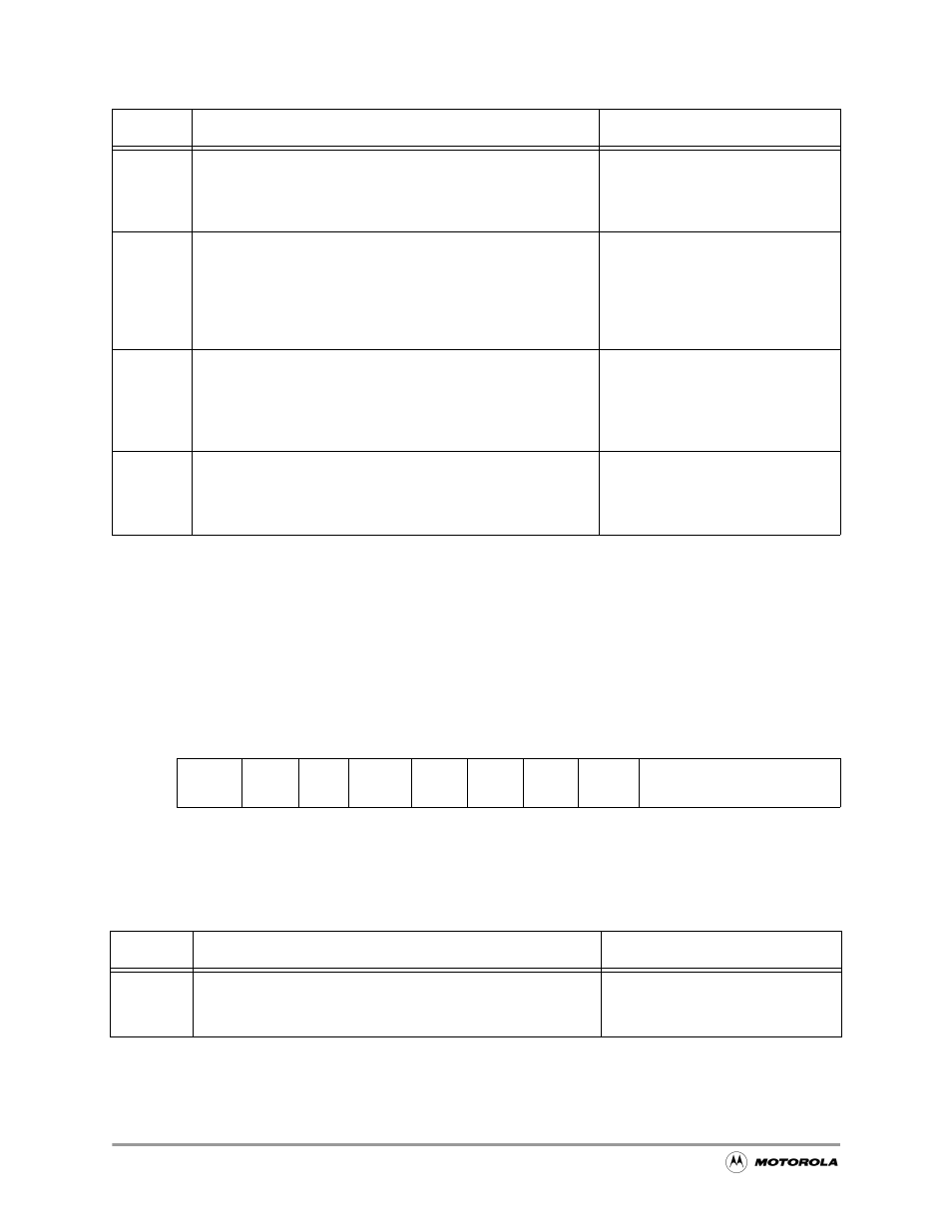 4 uart 1 transmitter register, Uart 1 transmitter register -14, Table 14-7 | Uart 1 transmitter register description -14 | Motorola MC68VZ328 User Manual | Page 266 / 376