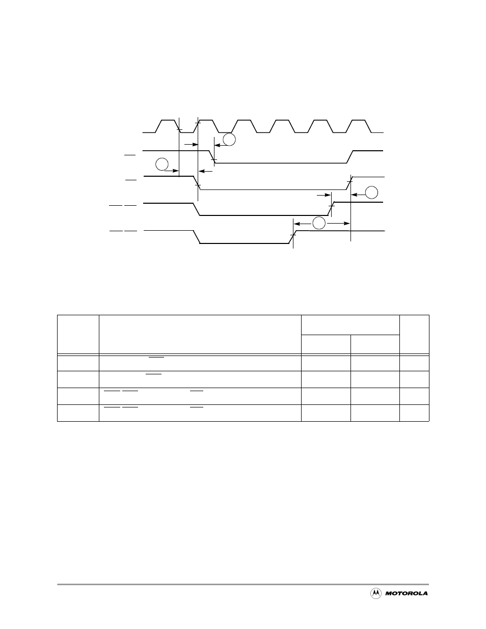 5 chip-select timing trim, 6 dram read cycle 16-bit access (cpu bus master), Chip-select timing trim -8 | Dram read cycle 16-bit access (cpu bus master) -8, Figure 19-5, Chip-select timing trim timing diagram -8, Table 19-7, Chip-select timing trim timing parameters -8 | Motorola MC68VZ328 User Manual | Page 324 / 376