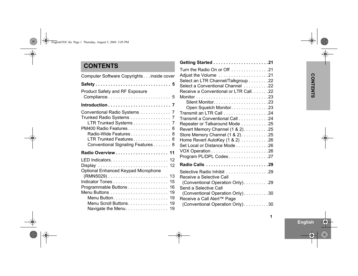 Motorola PM400 User Manual | Page 3 / 76