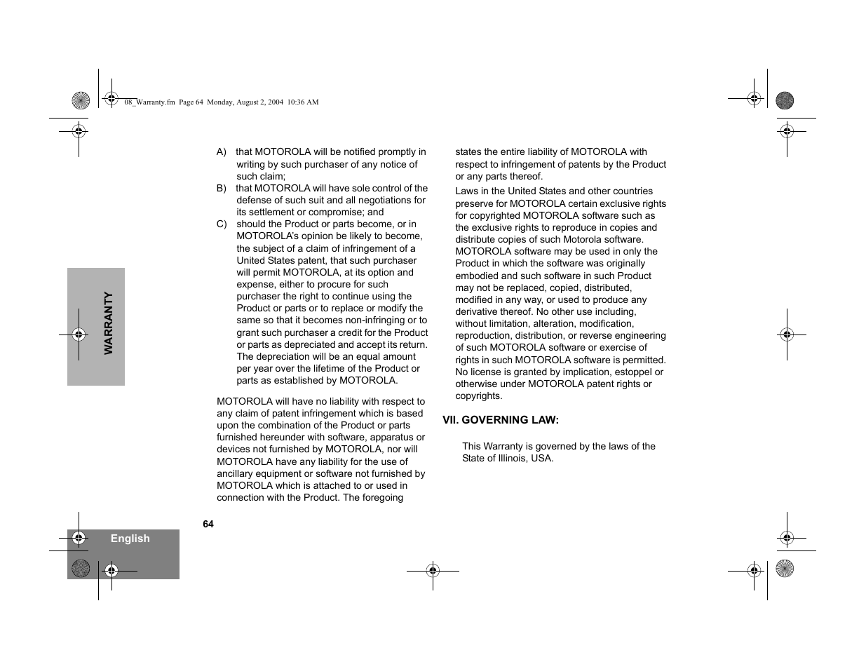 Motorola PM400 User Manual | Page 66 / 76