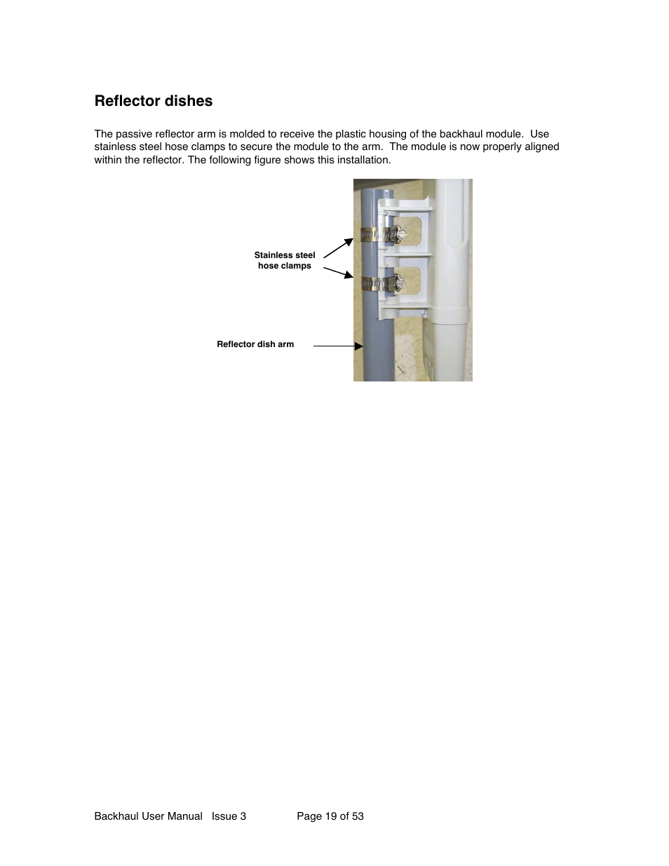 Reflector dishes | Motorola Canopy Backhaul Module User Manual | Page 19 / 53