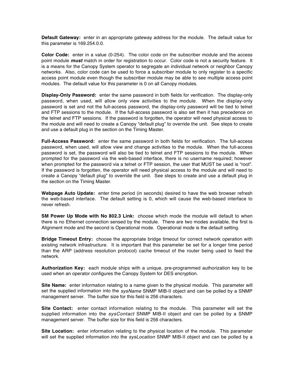 Motorola Canopy Backhaul Module User Manual | Page 44 / 53