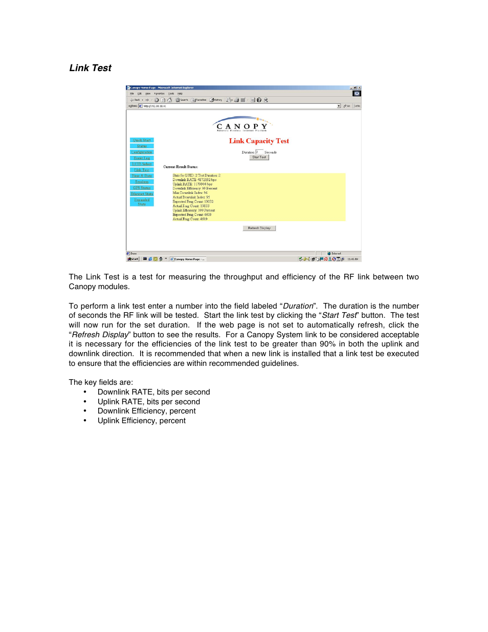 Link test | Motorola Canopy Backhaul Module User Manual | Page 47 / 53