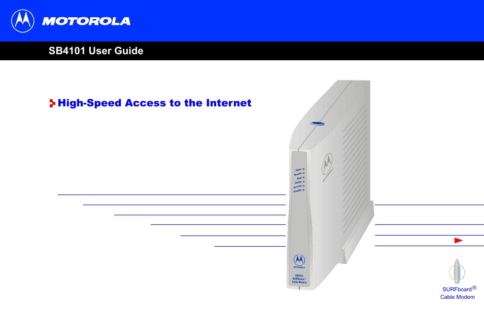 Motorola SB4101 User Manual | 65 pages