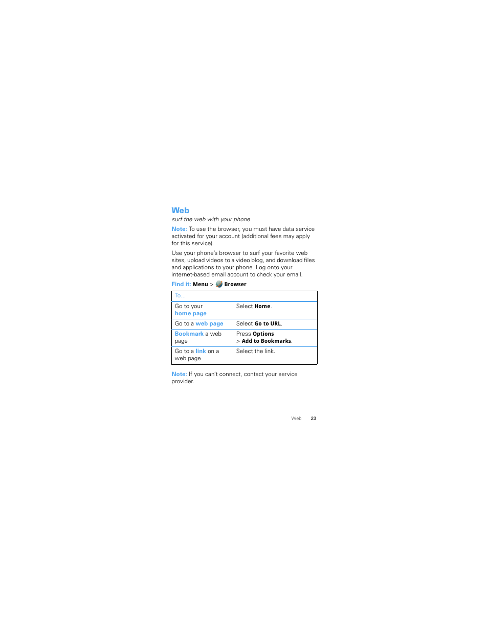 Motorola W418G User Manual | Page 25 / 134