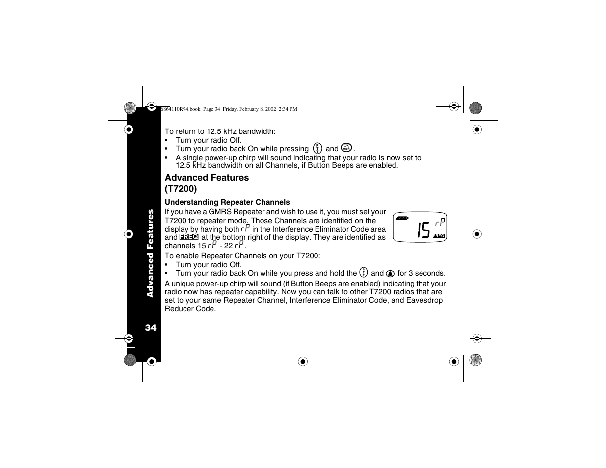 Understanding repeater channels | Motorola T7200 User Manual | Page 39 / 66