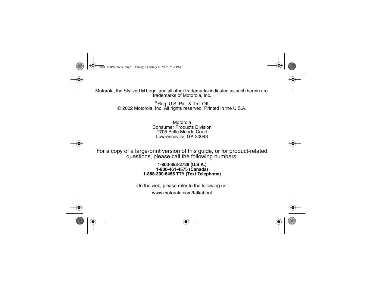 Motorola T7200 User Manual | Page 4 / 66