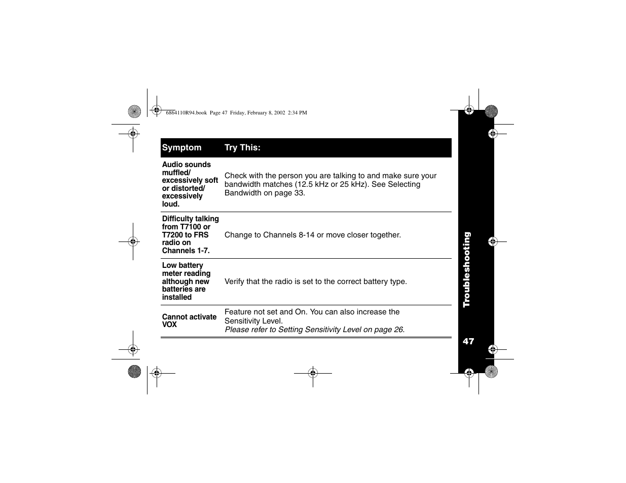 Motorola T7200 User Manual | Page 52 / 66