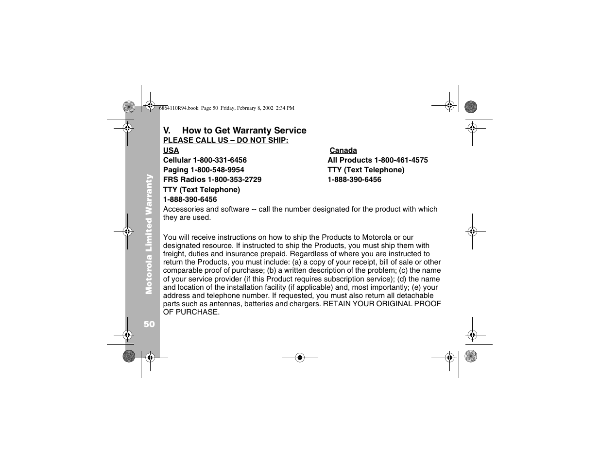 Motorola T7200 User Manual | Page 55 / 66