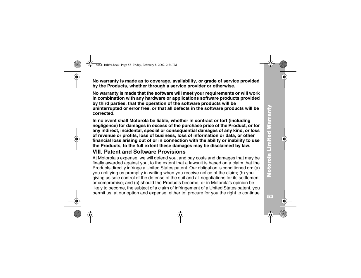 Motorola T7200 User Manual | Page 58 / 66