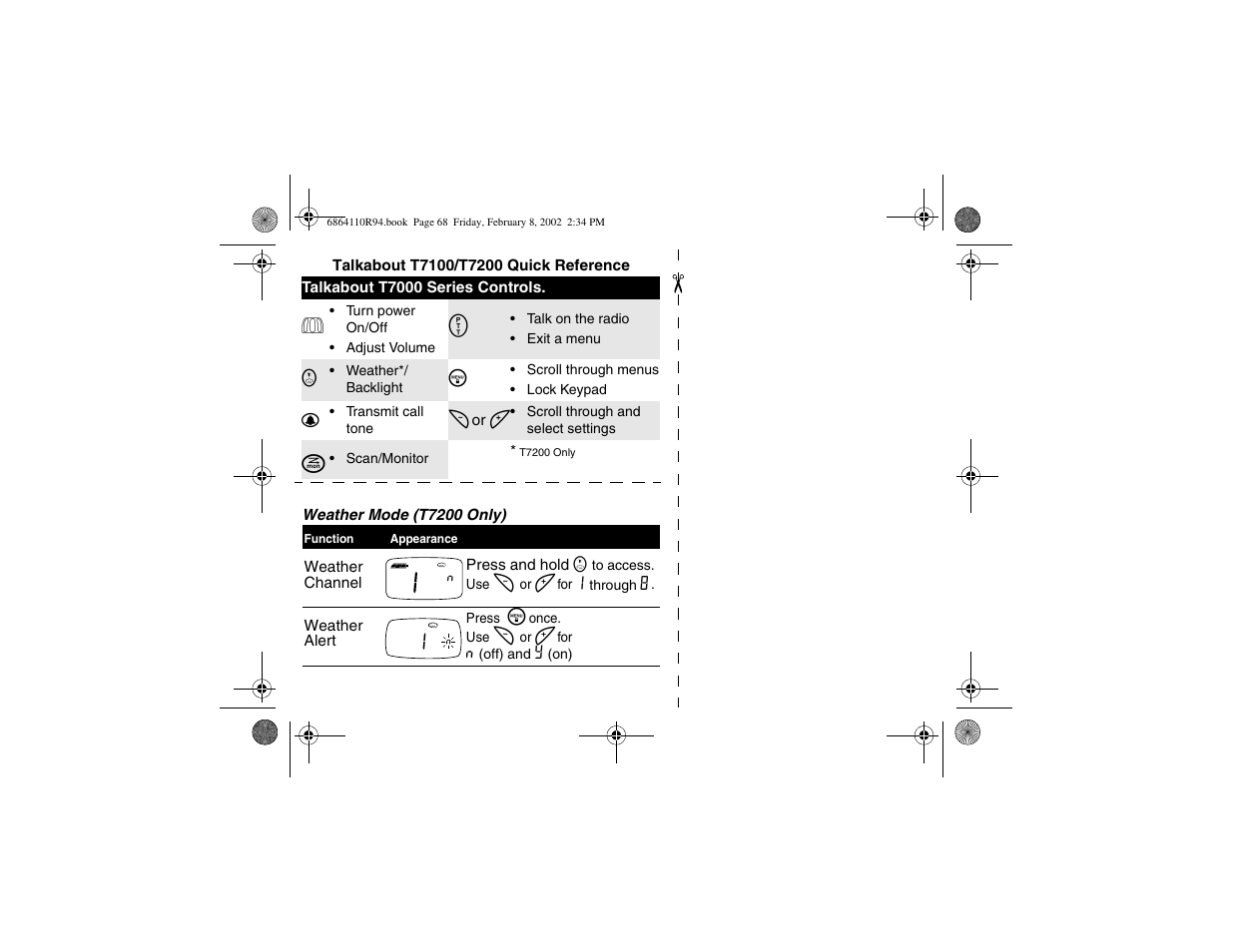 Motorola T7200 User Manual | Page 64 / 66