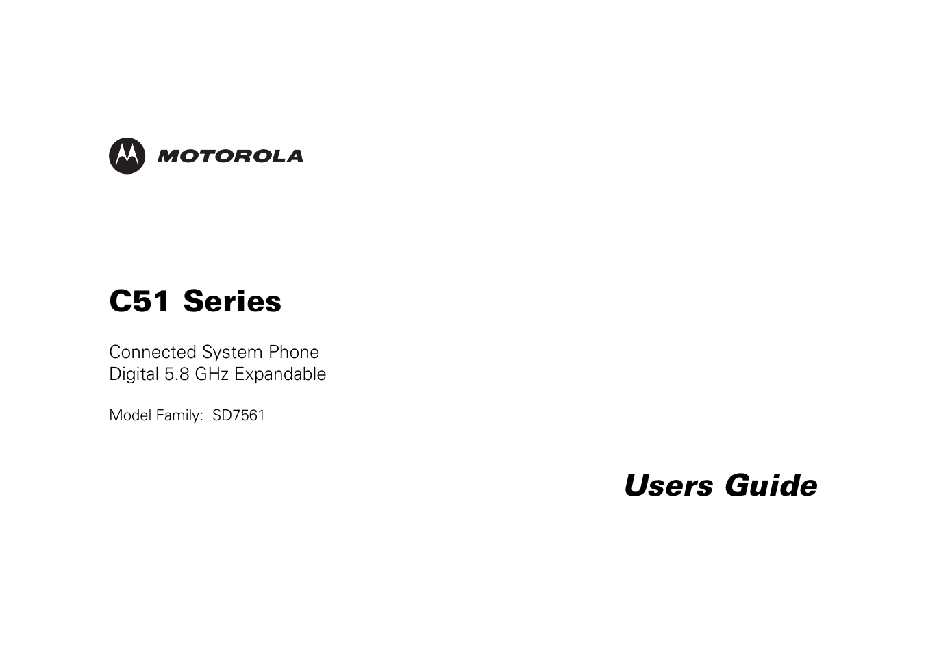 Motorola SD7561 User Manual | 60 pages