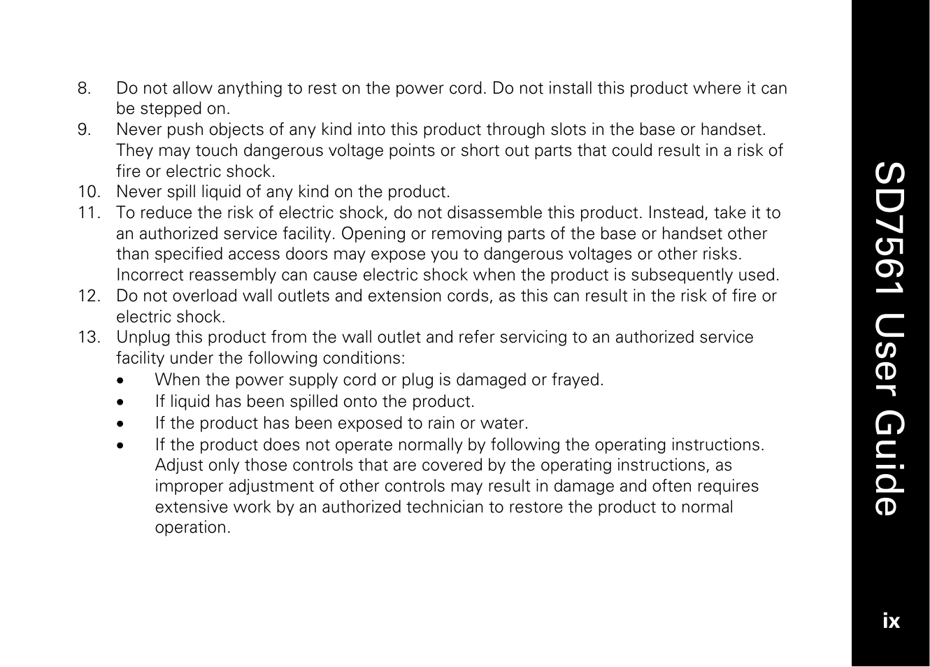 Sd7561 user guide | Motorola SD7561 User Manual | Page 11 / 60