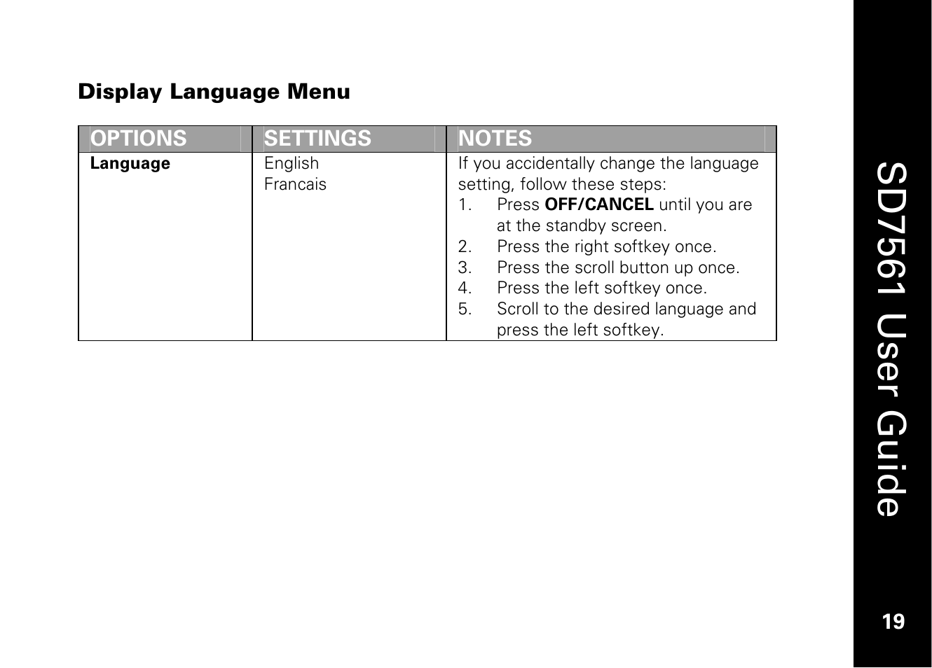 Sd7561 user guide | Motorola SD7561 User Manual | Page 31 / 60