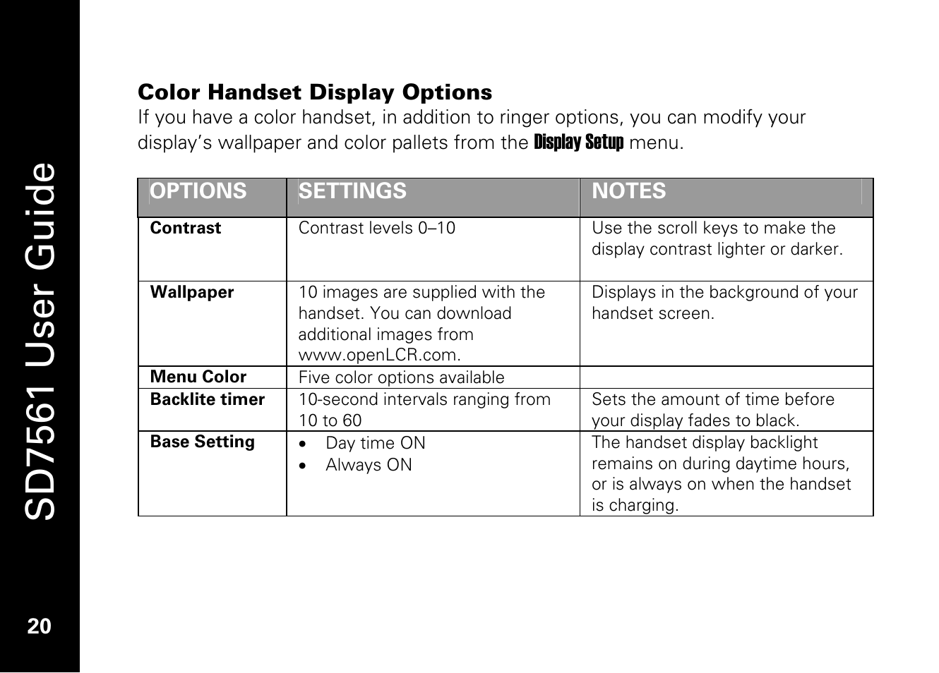 Sd7561 user guide | Motorola SD7561 User Manual | Page 32 / 60