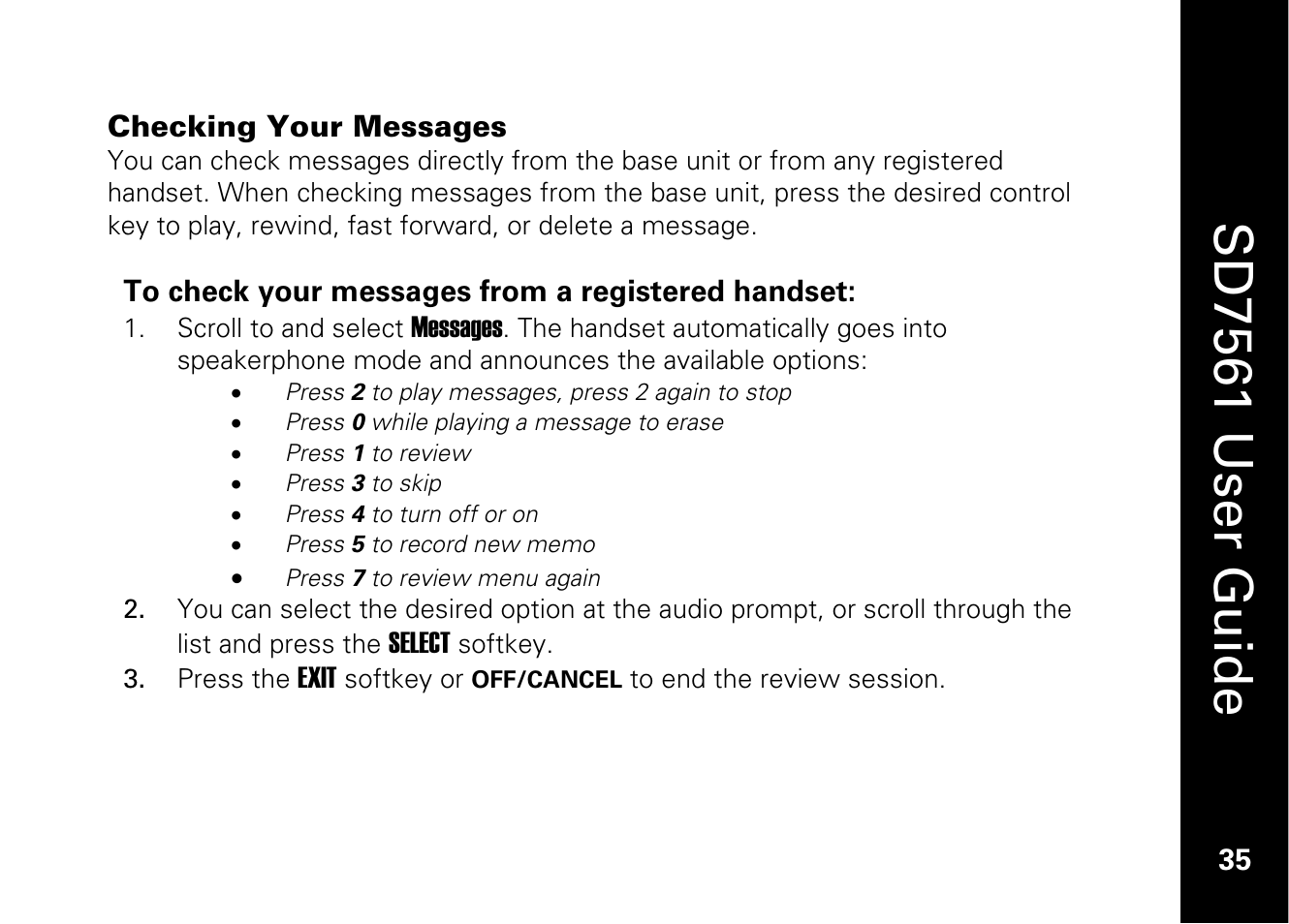 Sd7561 user guide | Motorola SD7561 User Manual | Page 47 / 60