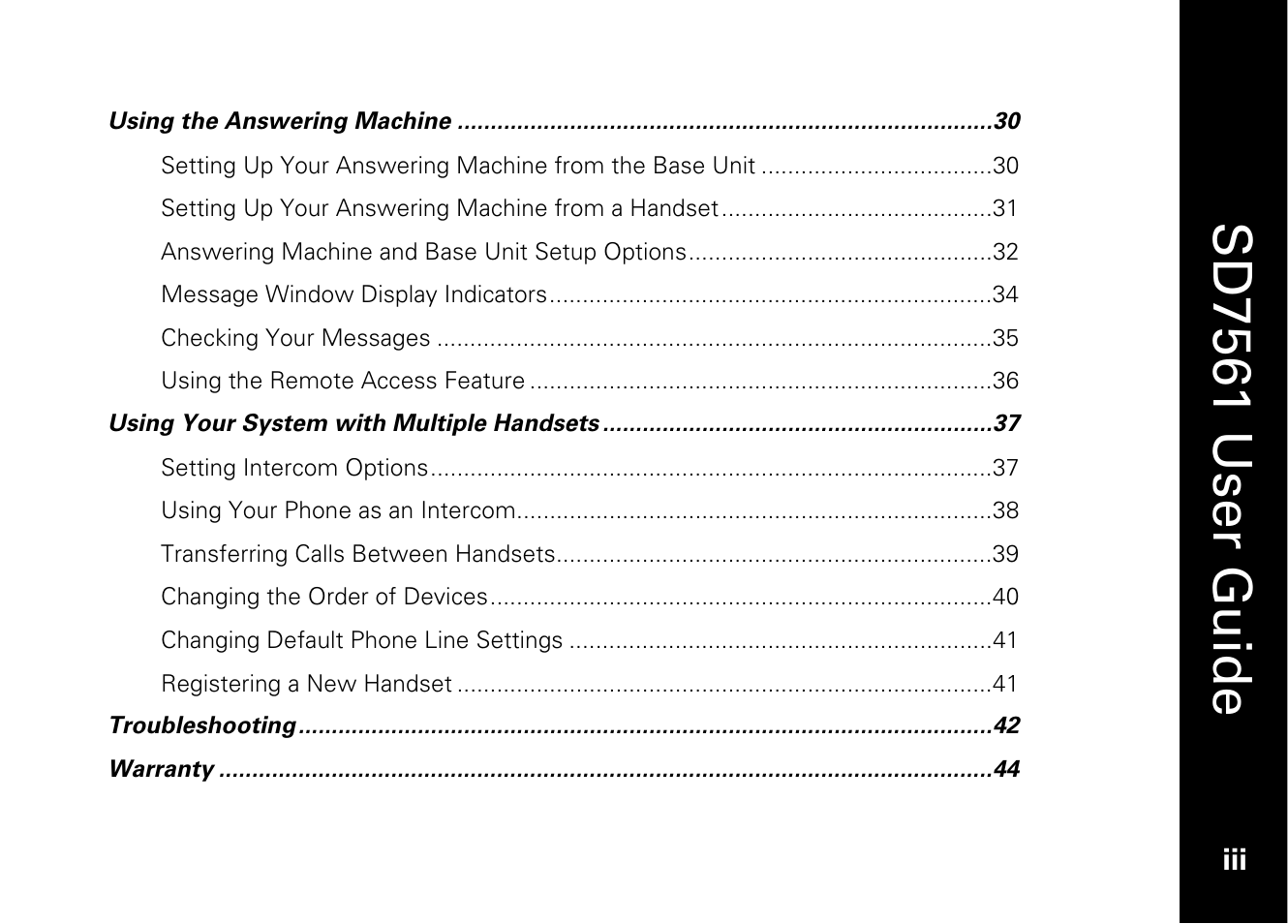 Sd7561 user guide | Motorola SD7561 User Manual | Page 5 / 60