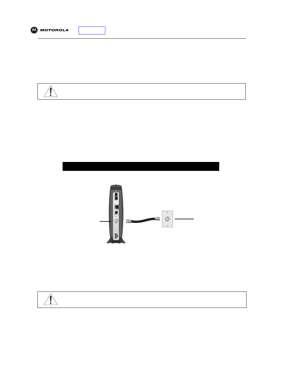Precautions, Caution | Motorola SBV5121 User Manual | Page 13 / 58