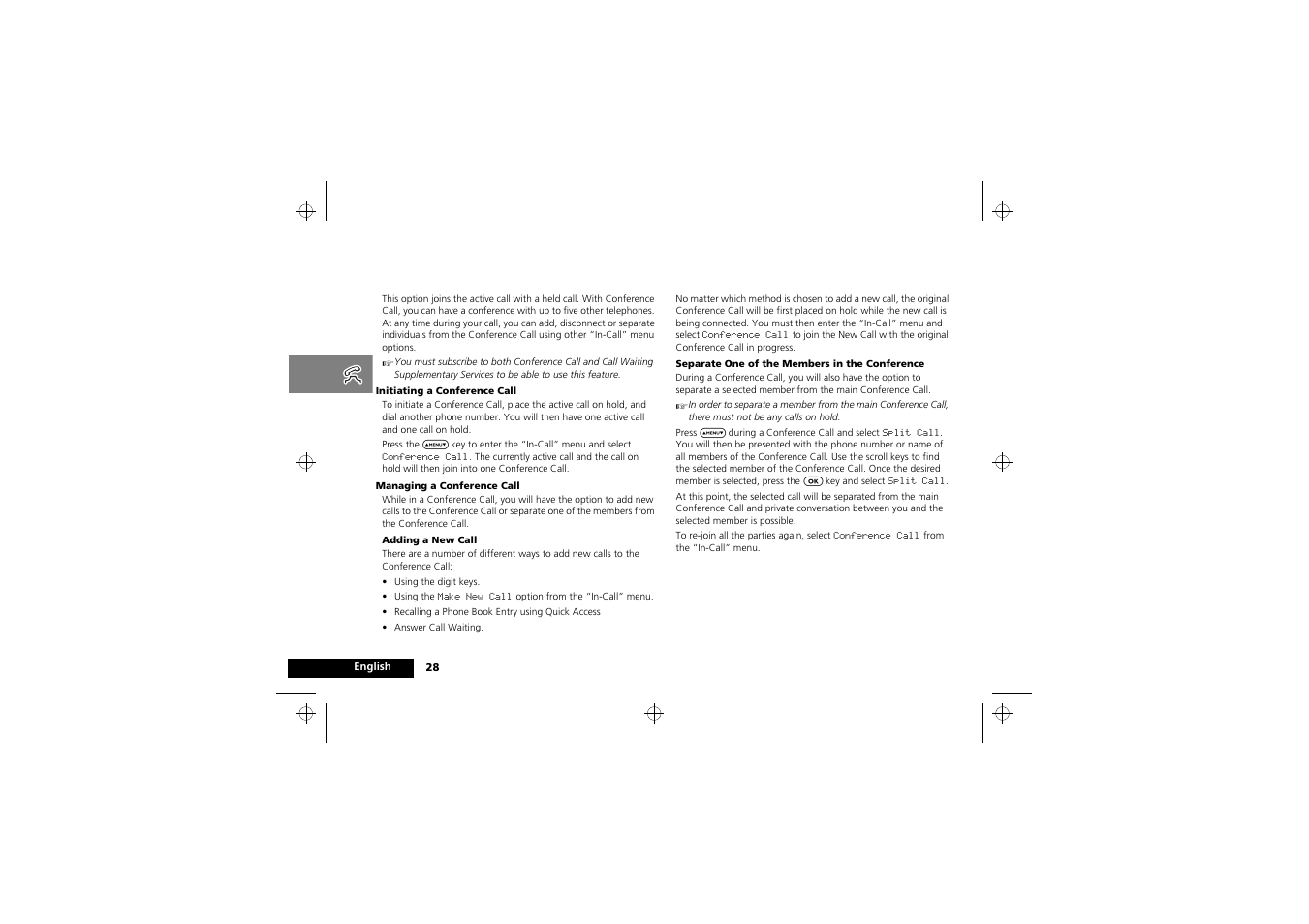 Making a conference call | Motorola 900 series User Manual | Page 32 / 84