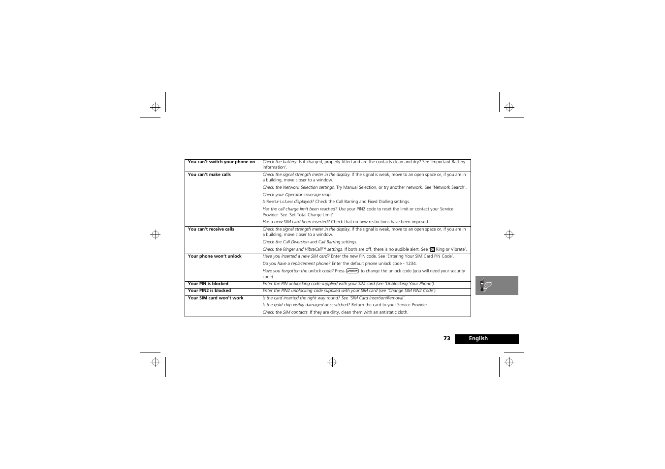 What to do if | Motorola 900 series User Manual | Page 77 / 84