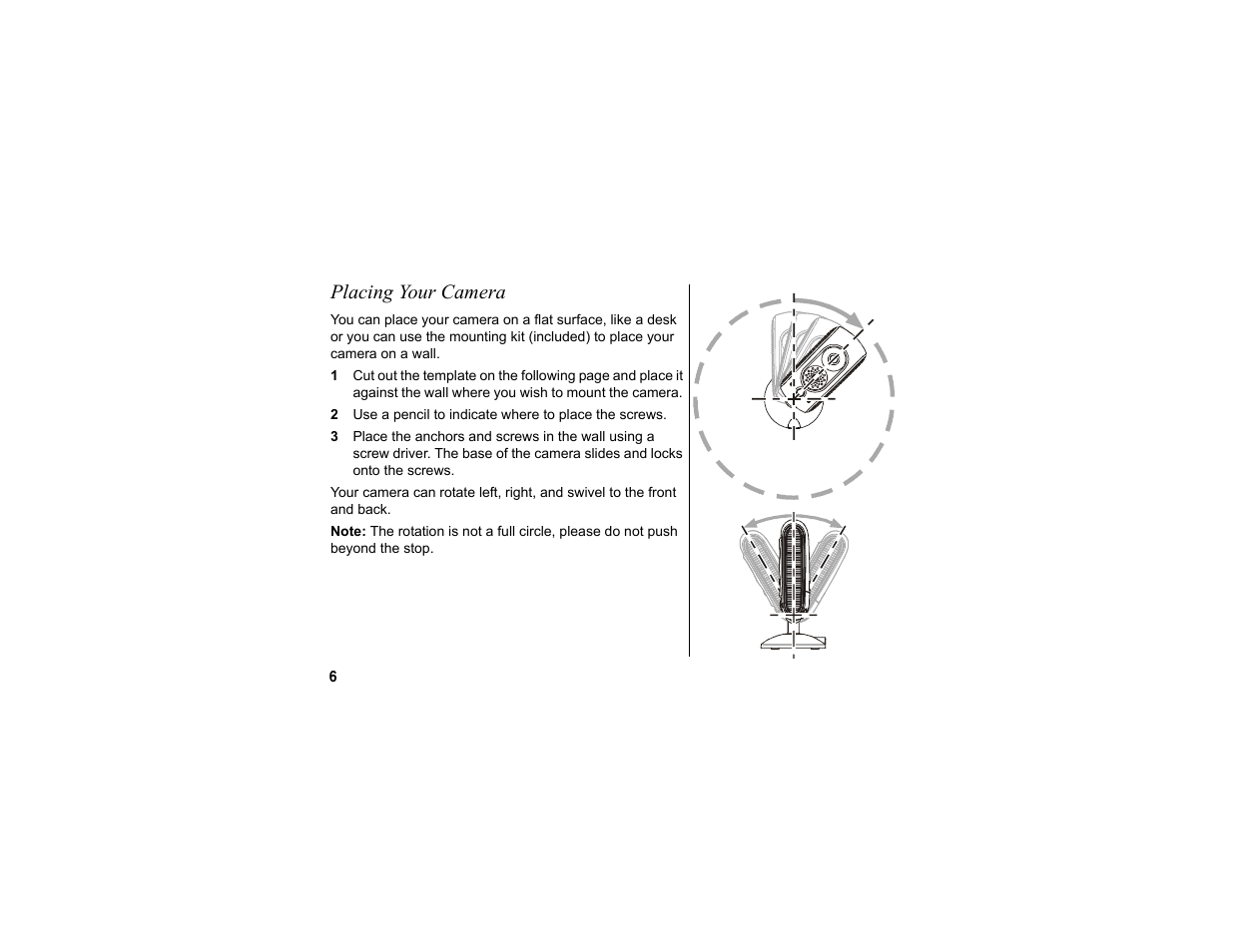 Placing your camera | Motorola SD4504 User Manual | Page 16 / 36