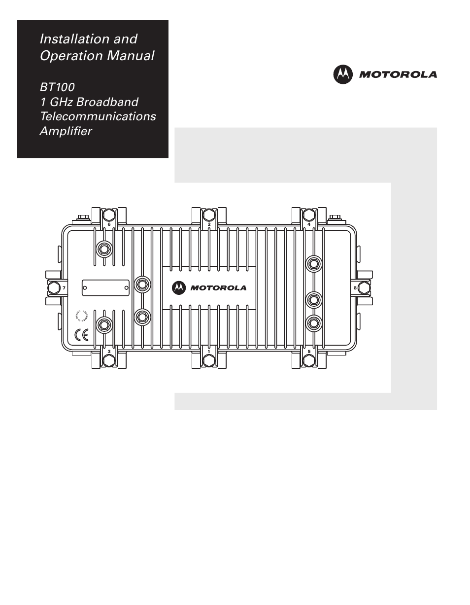 Motorola BT100 User Manual | 52 pages