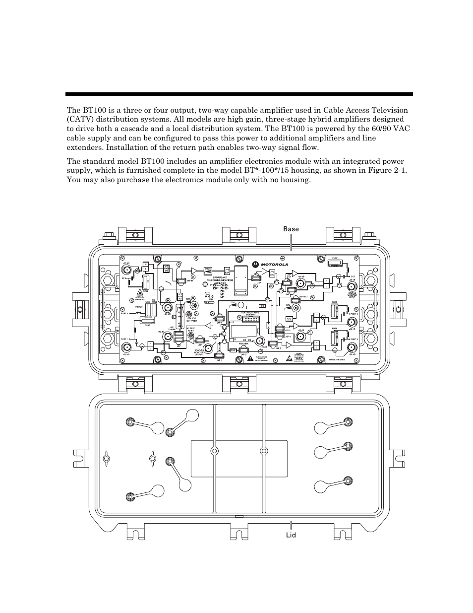 Section 2 overview, Overview | Motorola BT100 User Manual | Page 12 / 52