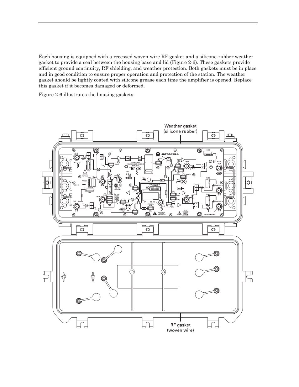 Housing gaskets | Motorola BT100 User Manual | Page 17 / 52