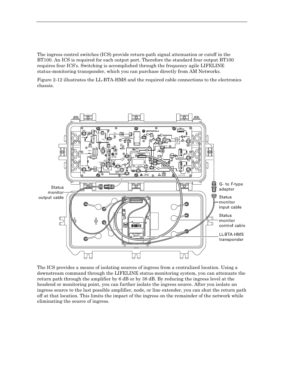 Ingress control switch | Motorola BT100 User Manual | Page 23 / 52