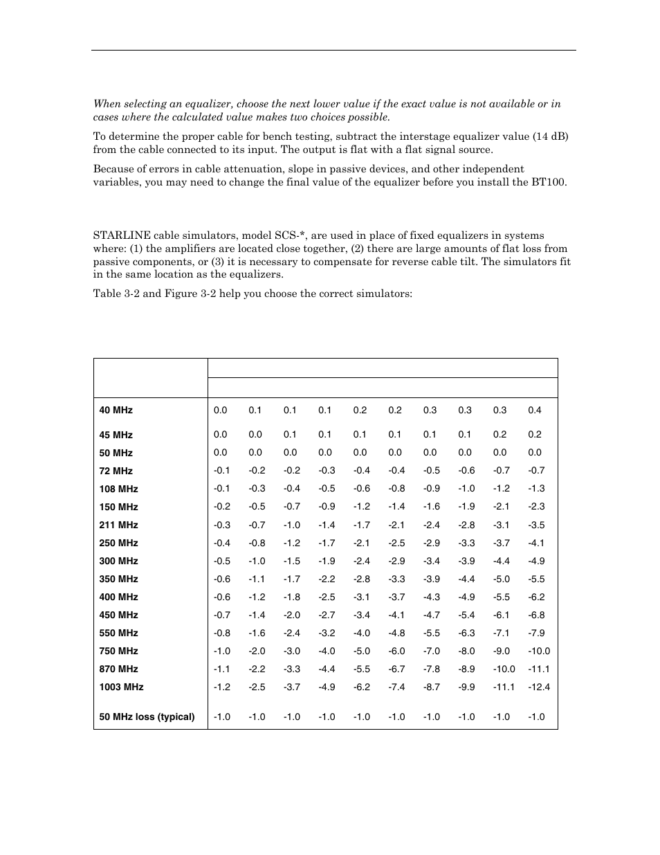 Starline cable simulators | Motorola BT100 User Manual | Page 30 / 52