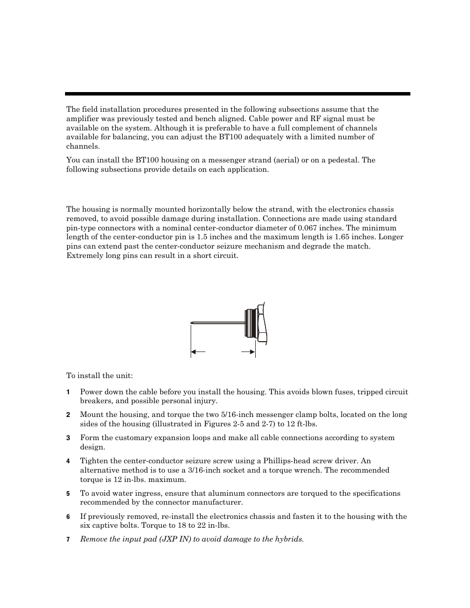 Section 5 installation, Arial installation, Installation | Aerial installation | Motorola BT100 User Manual | Page 44 / 52