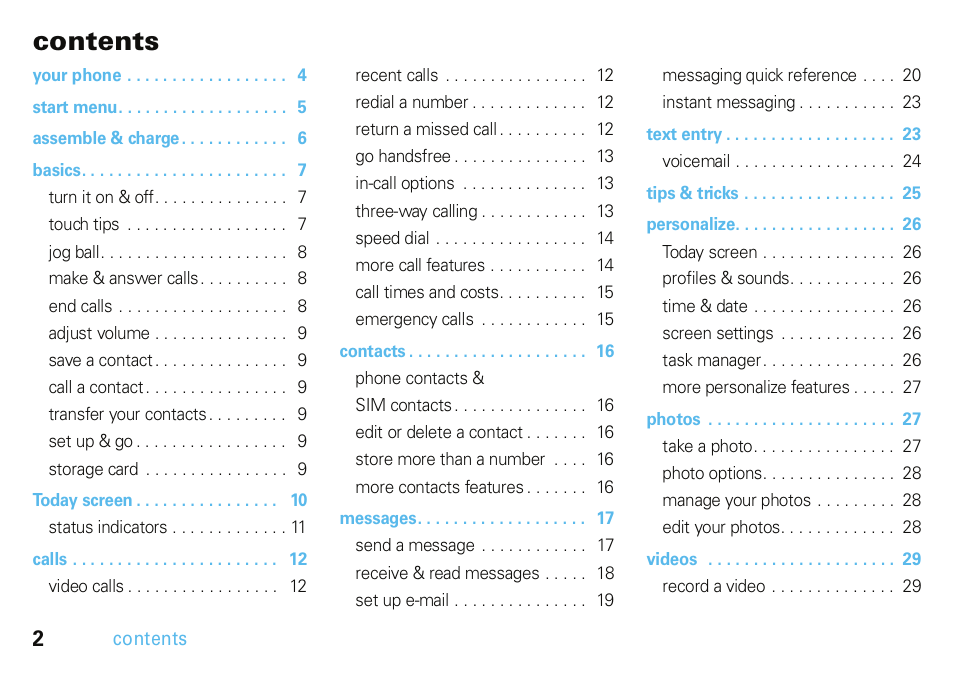 Motorola A3100 User Manual | Page 4 / 68