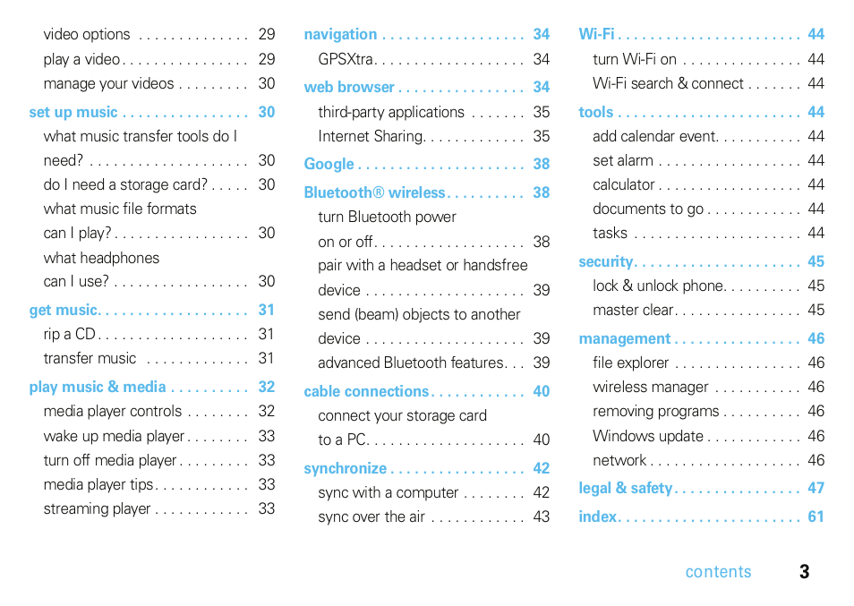 Motorola A3100 User Manual | Page 5 / 68