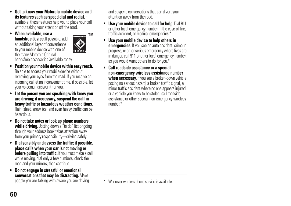 Motorola A3100 User Manual | Page 62 / 68