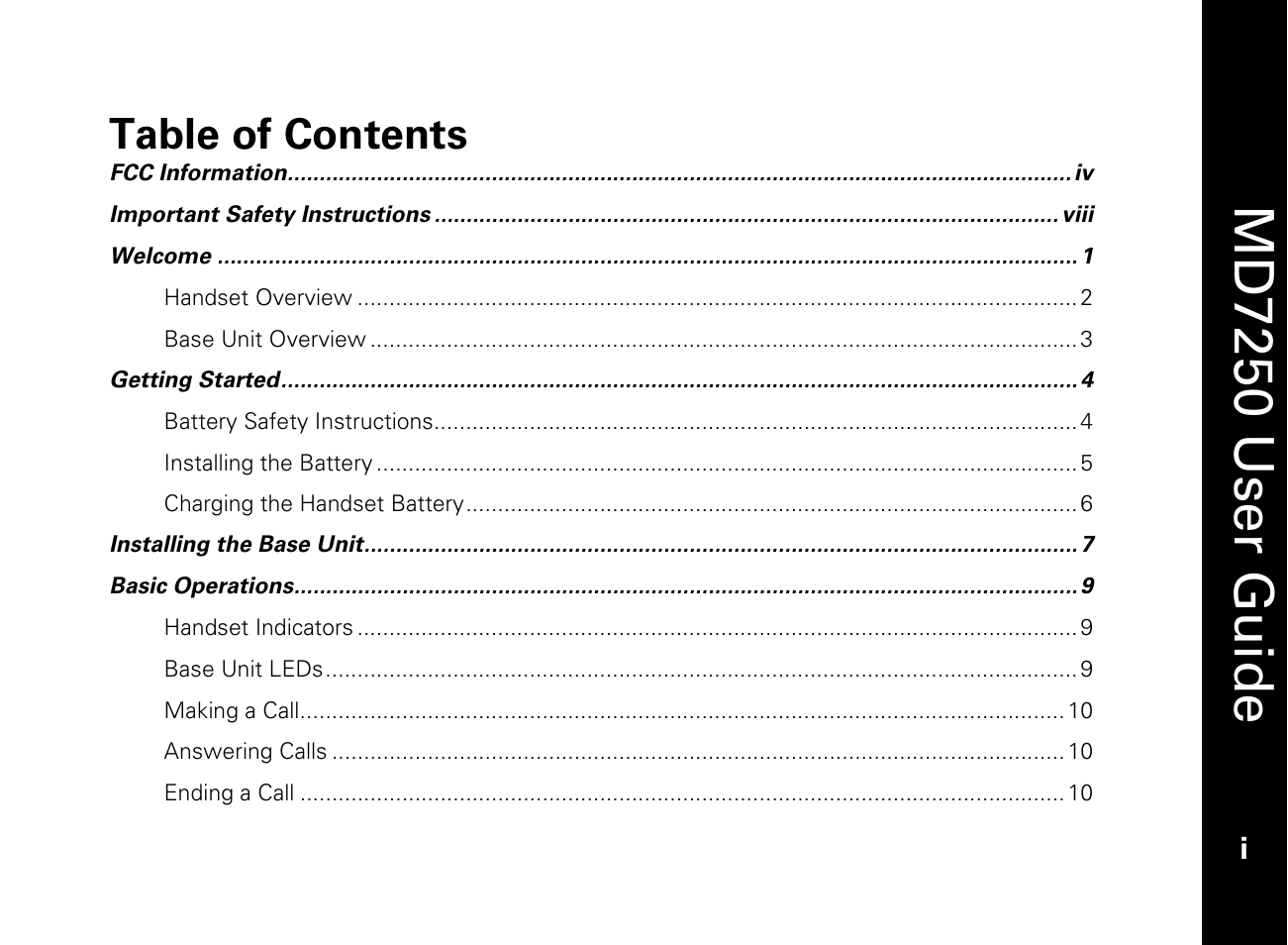 Motorola MD7250 User Manual | Page 3 / 46