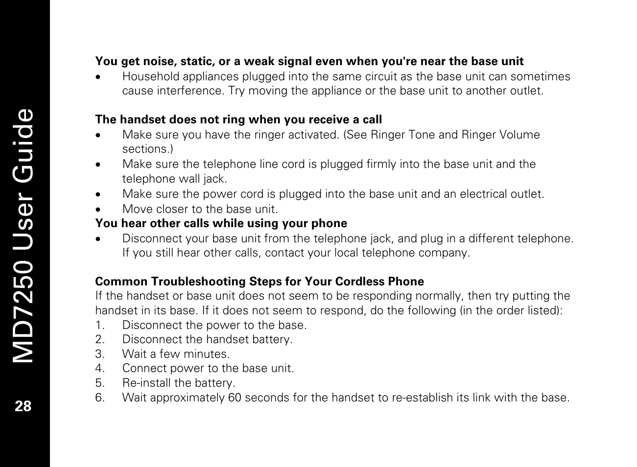 Md7250 user guide | Motorola MD7250 User Manual | Page 40 / 46