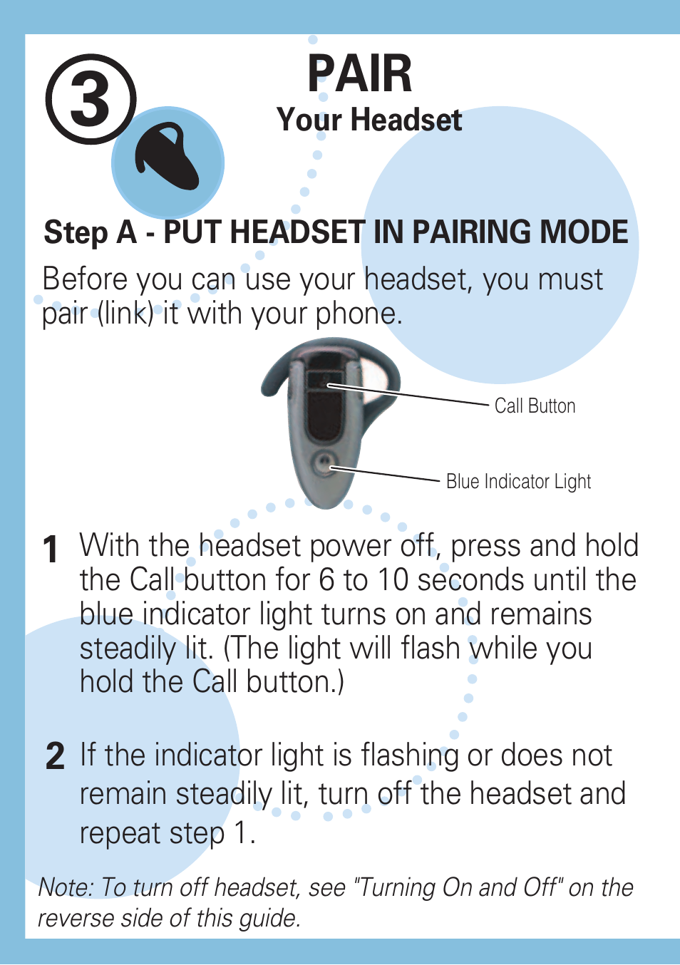 Pair | Motorola MOTOSTART H500 User Manual | Page 7 / 20