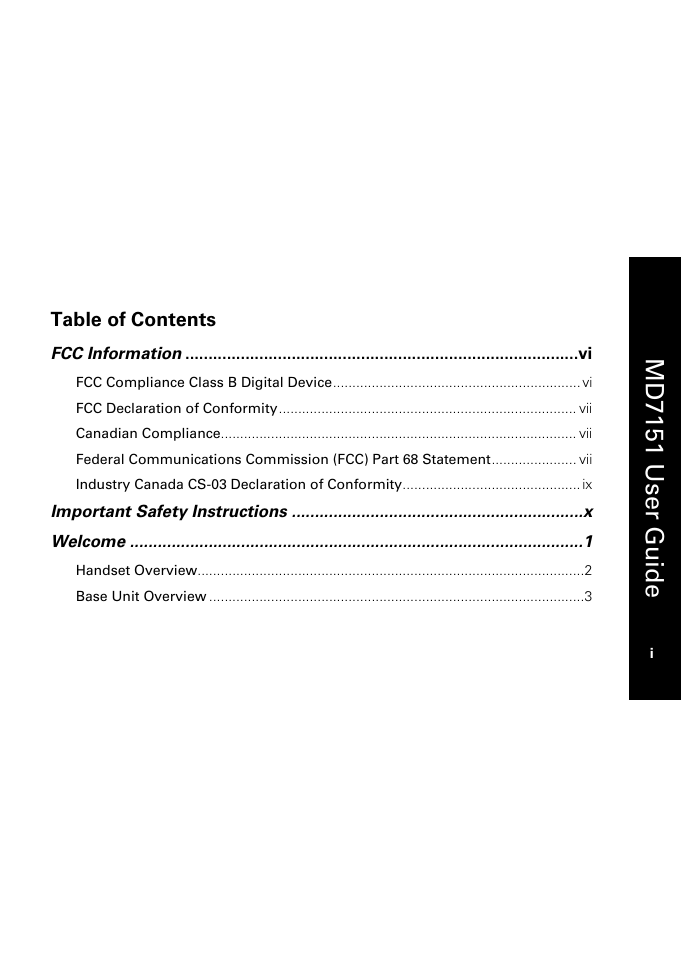 Motorola MD7151 User Manual | Page 3 / 57