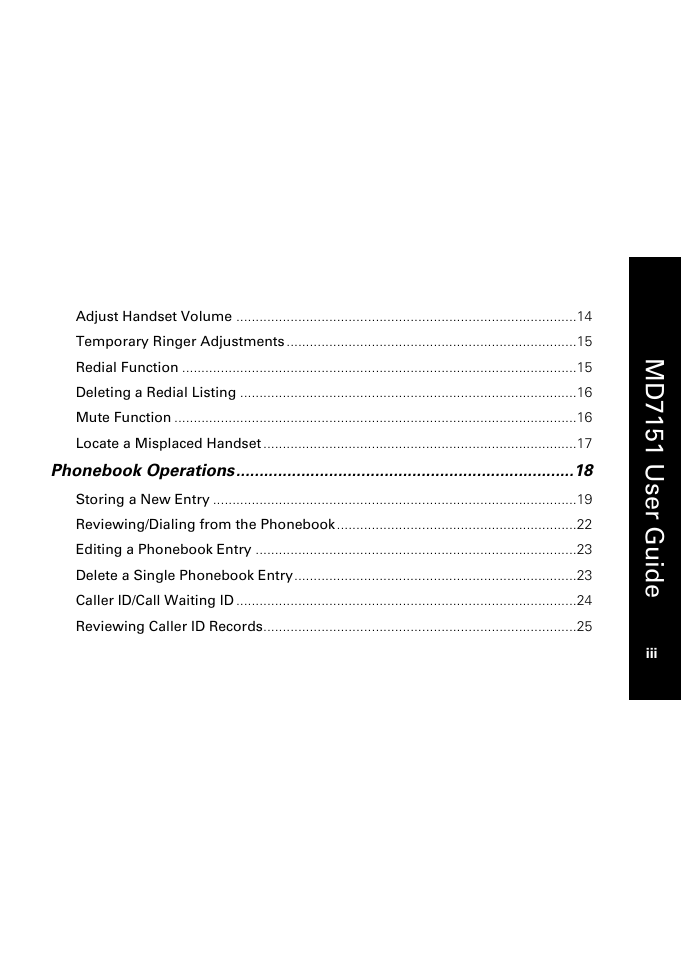 Md7151 user guide | Motorola MD7151 User Manual | Page 5 / 57