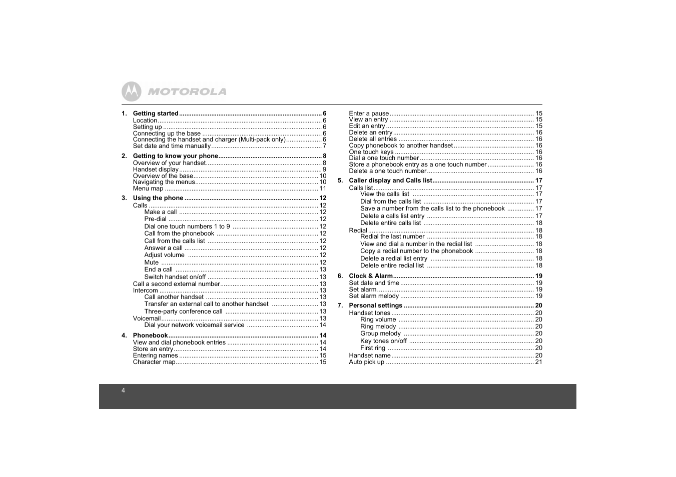Motorola D1010 User Manual | Page 4 / 35