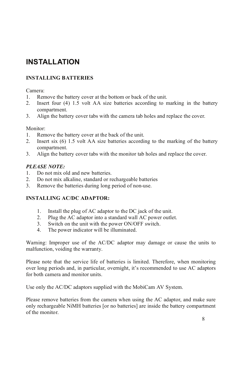 Mobicamavinstr_8, Installation | Mobi Technologies 70060 User Manual | Page 9 / 14